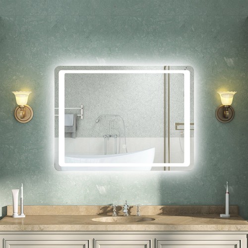 Illuminated bathroom mirror - bathroom,