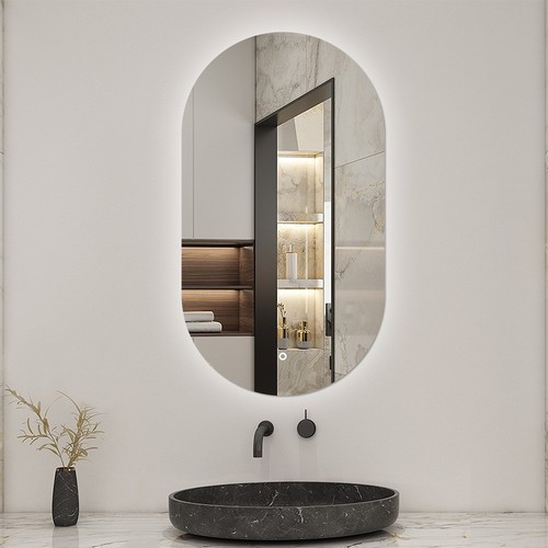 Bathroom led oval - oval, mirror