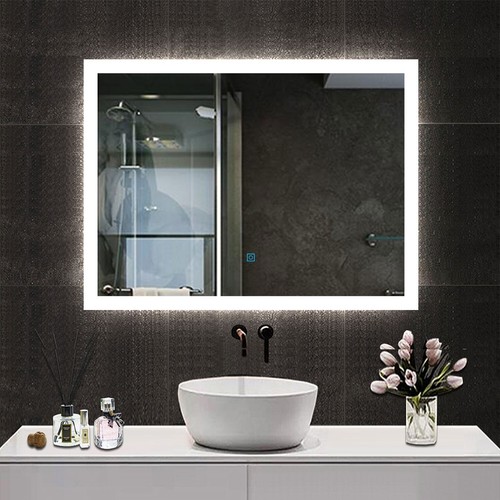 Illuminated bathroom mirror - bathroom,