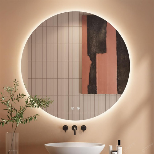 Round led bathroom mirror - round,