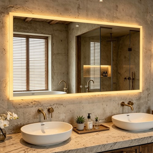 Large led bathroom mirror - led,