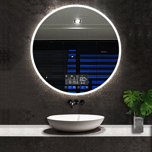 Round bathroom mirror - round, with