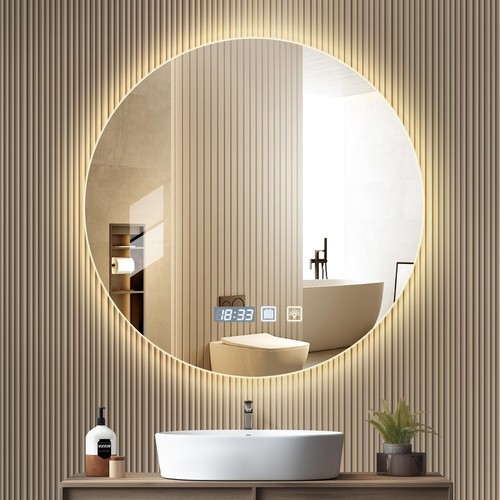 Illuminated bathroom mirror - bathroom,
