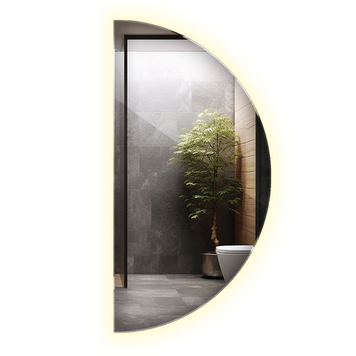 Half round hanging mirror - mirror, with