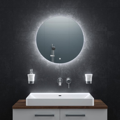 Bathroom mirror round bathroom