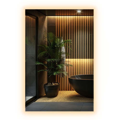 Rectangular mirror with led - rectangular,