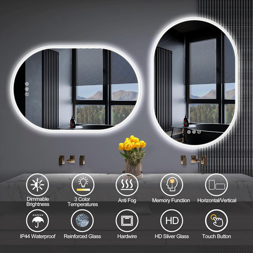 Bathroom led mirror with - bathroom,