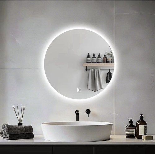 Round led bathroom mirror - round,
