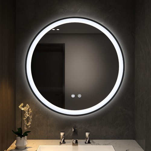 80cm metal bathroom mirror - 80cm, w/