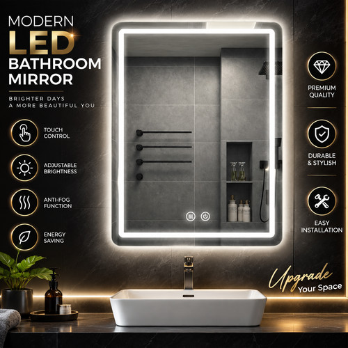 Llluminated bathroom mirror - llluminated,