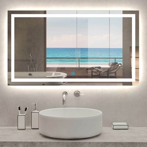 Large bathroom mirror - mirror, led
