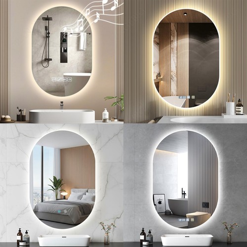 Illuminated bathroom mirror - bathroom,