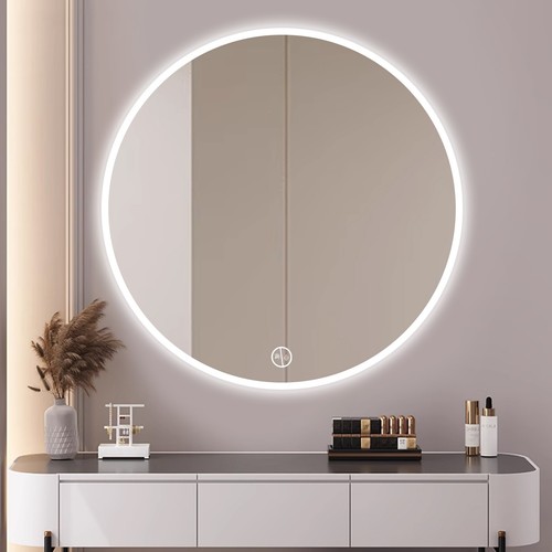 Round bathroom mirror - round,