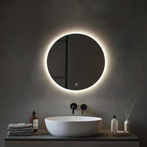 Round bathroom wall - wall, mirror