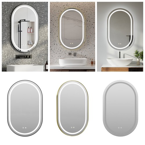 Oval illuminated bathroom - illuminated,