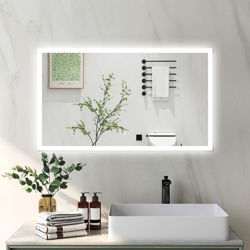 Bathroom mirror with led - with, light