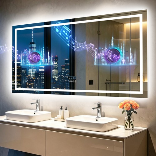 Clear view frame led bathroom - view,