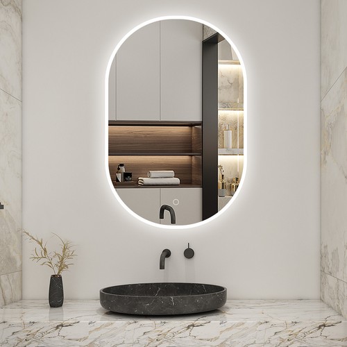 Oval led bathroom mirror - oval,