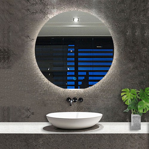 Round bathroom mirror - round, with