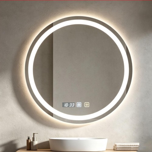 Round led bathroom wall - round,