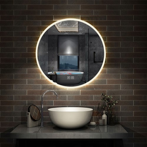 Round bathroom mirror with - mirror,