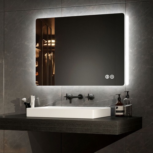 Emke bathroom mirror with - with, led