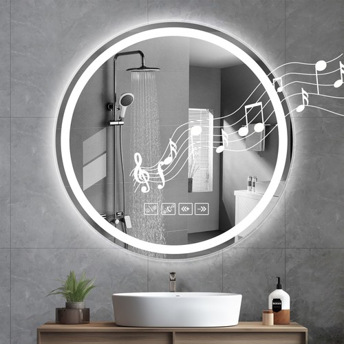Round bathroom mirror - round, with
